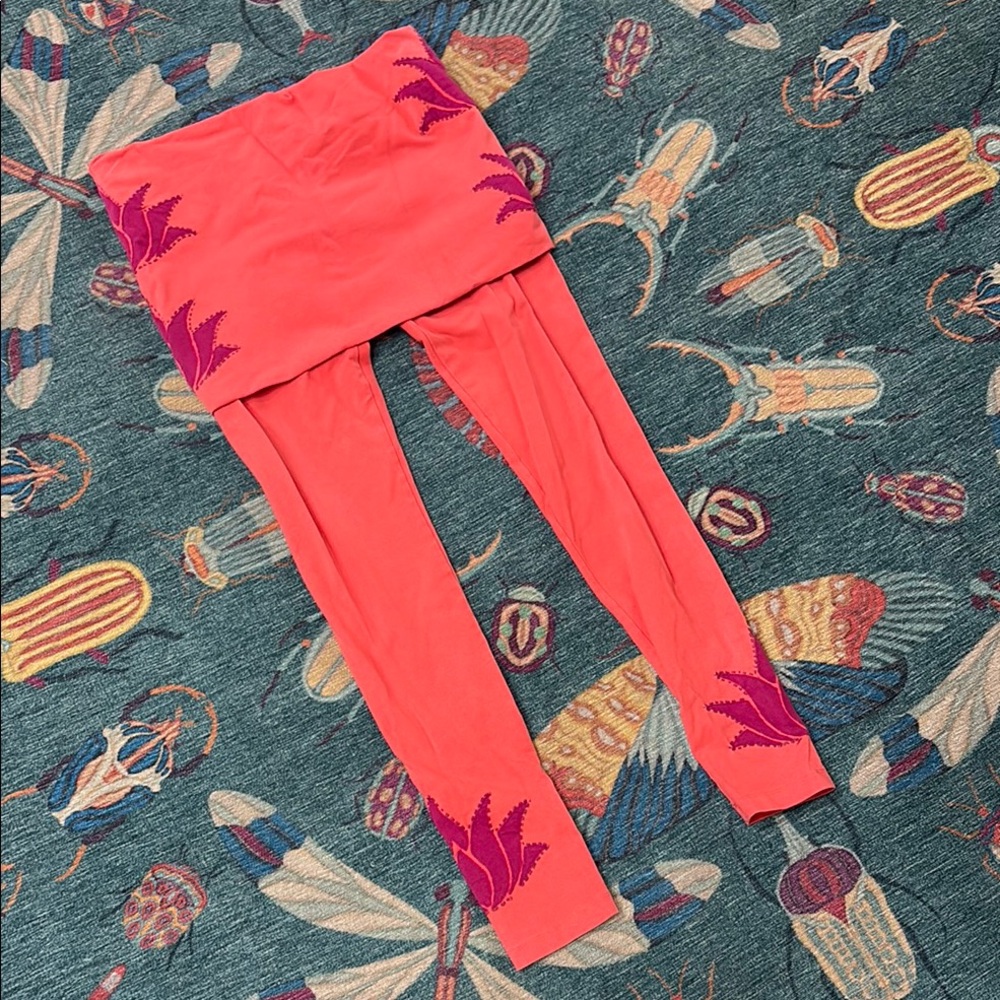 Amazing Synergy Organic Boho Lotus Pants salmon and purple S